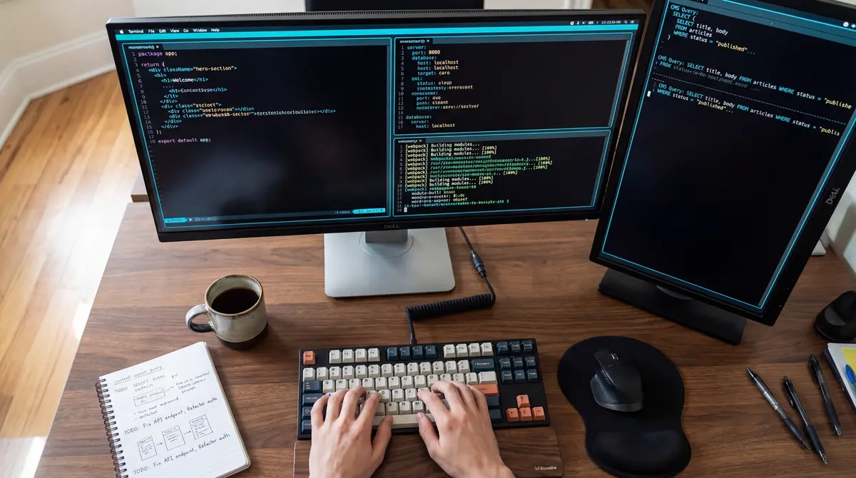 Multiple Claude Code sessions running in parallel on a multi-monitor setup