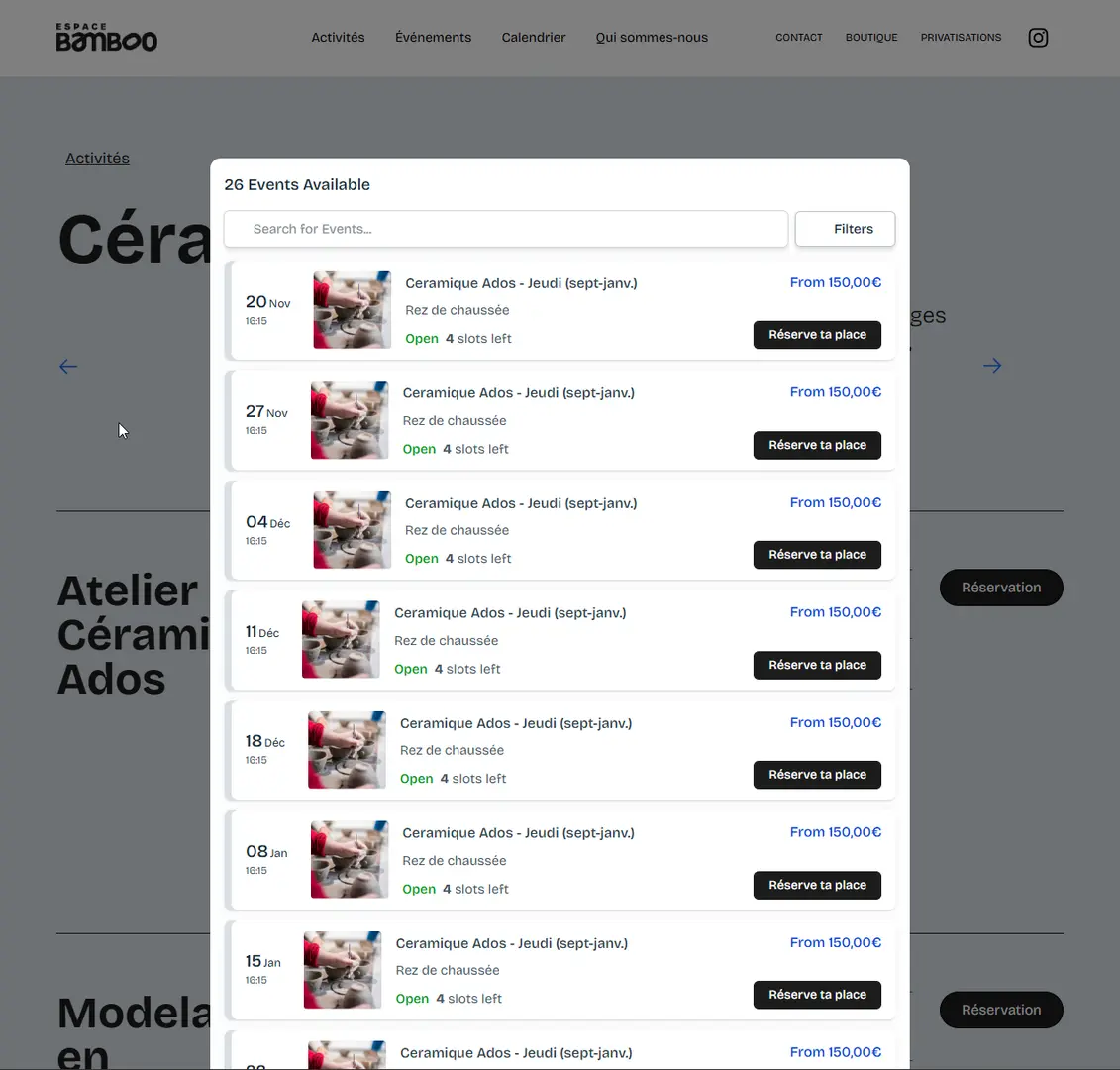 Espace Bamboo ASBL - Screenshot 4