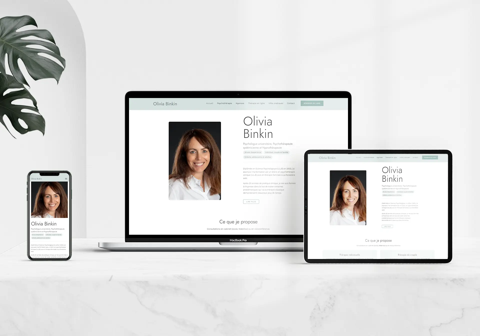 Olivia Binkin: Modern Psychology Practice Website Built for SEO Performance